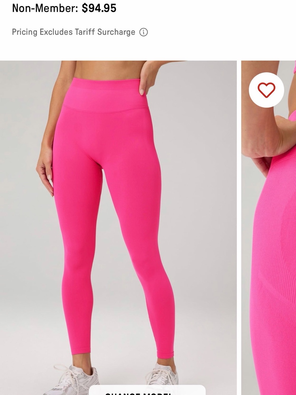 Fabletics Seamless Scrunch High-Waisted Leggings NWT Pink Crush Size Small 27”